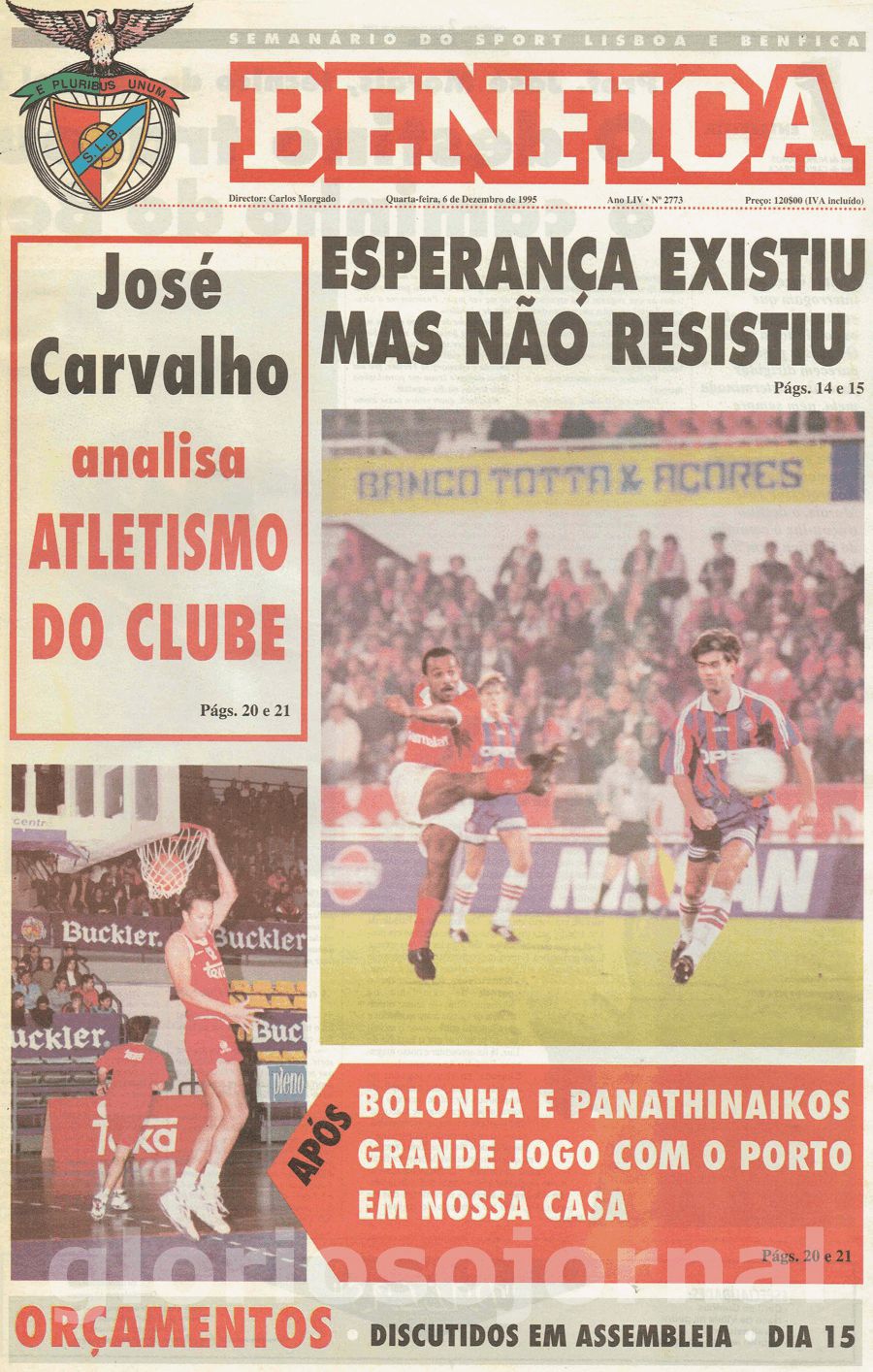 jornal o benfica 2773 1995-12-06